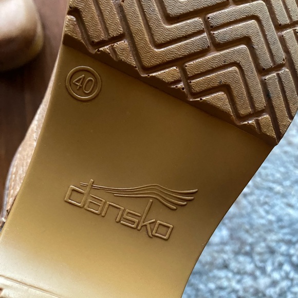 Dansko Tan Leather Clogs - Picture 5 of 7